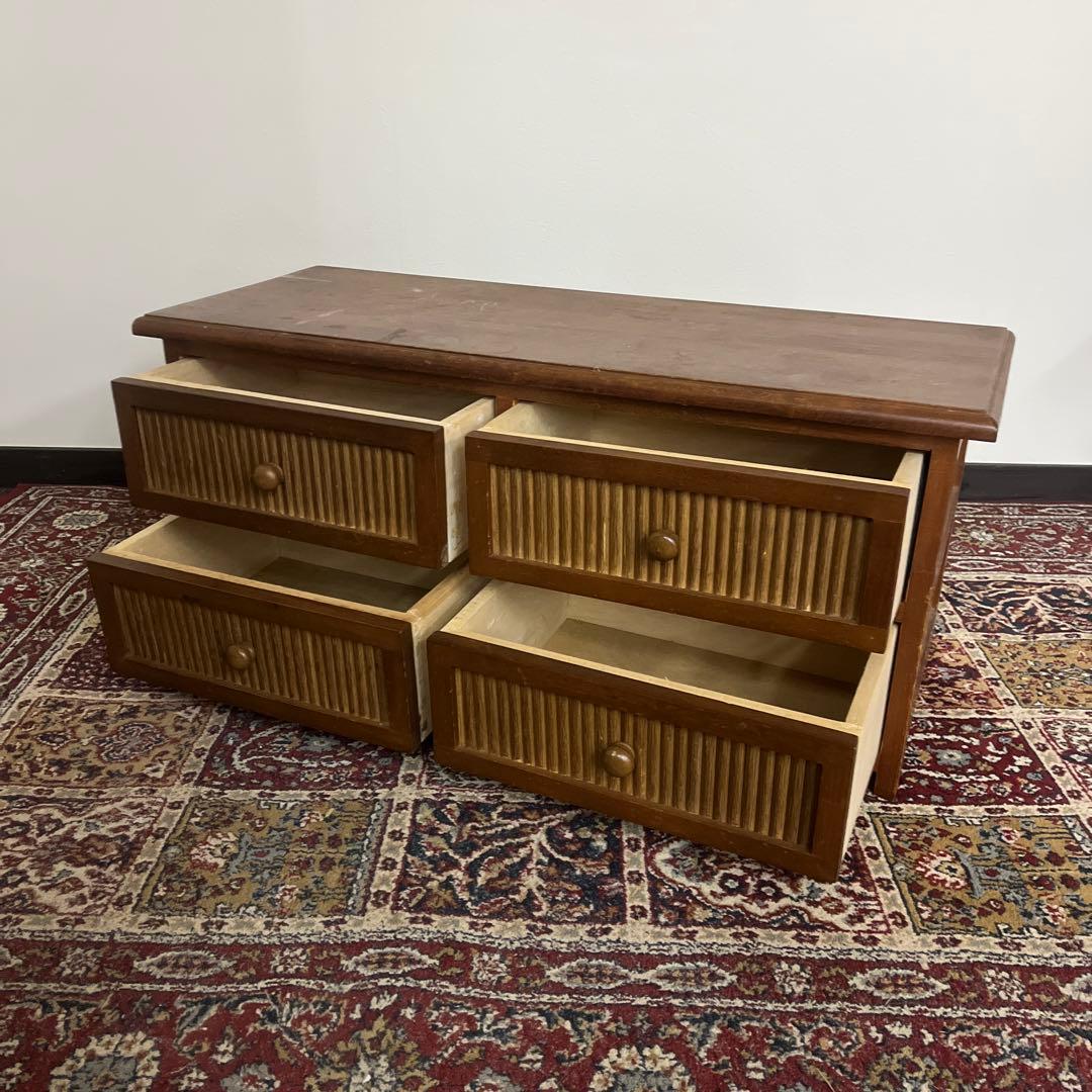 古家具ビンテージ品◼︎nissen 引き出し4杯 収納棚 キャビネット テレビ台