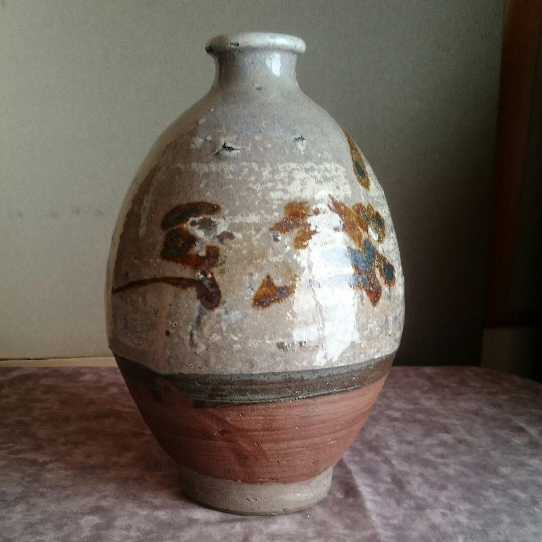 弓野焼 徳利 文字入り 唐津 上手