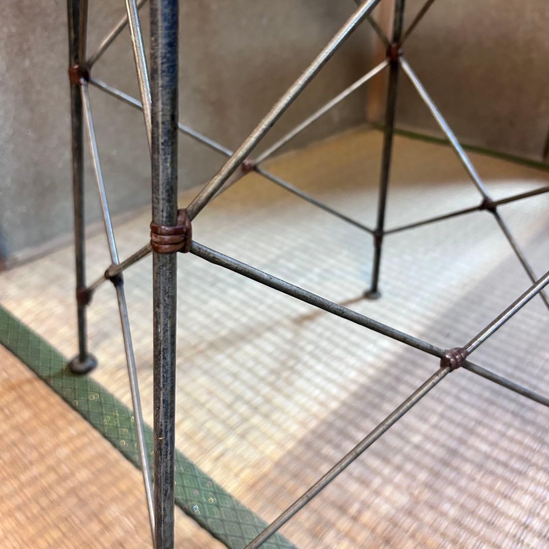 ヤマカワラタン 山川ラタン　ガラステーブル 丸テーブル 籐×ガラス　剣持勇