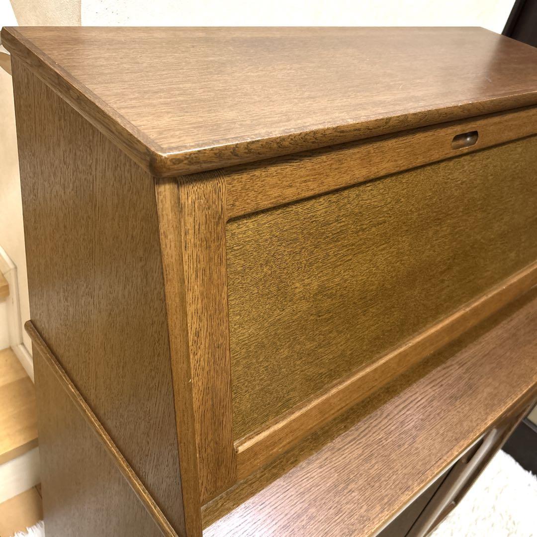 浜本工芸 ライティングデスク ビューロ 学習机 収納 机 デスク 跳ね上げ