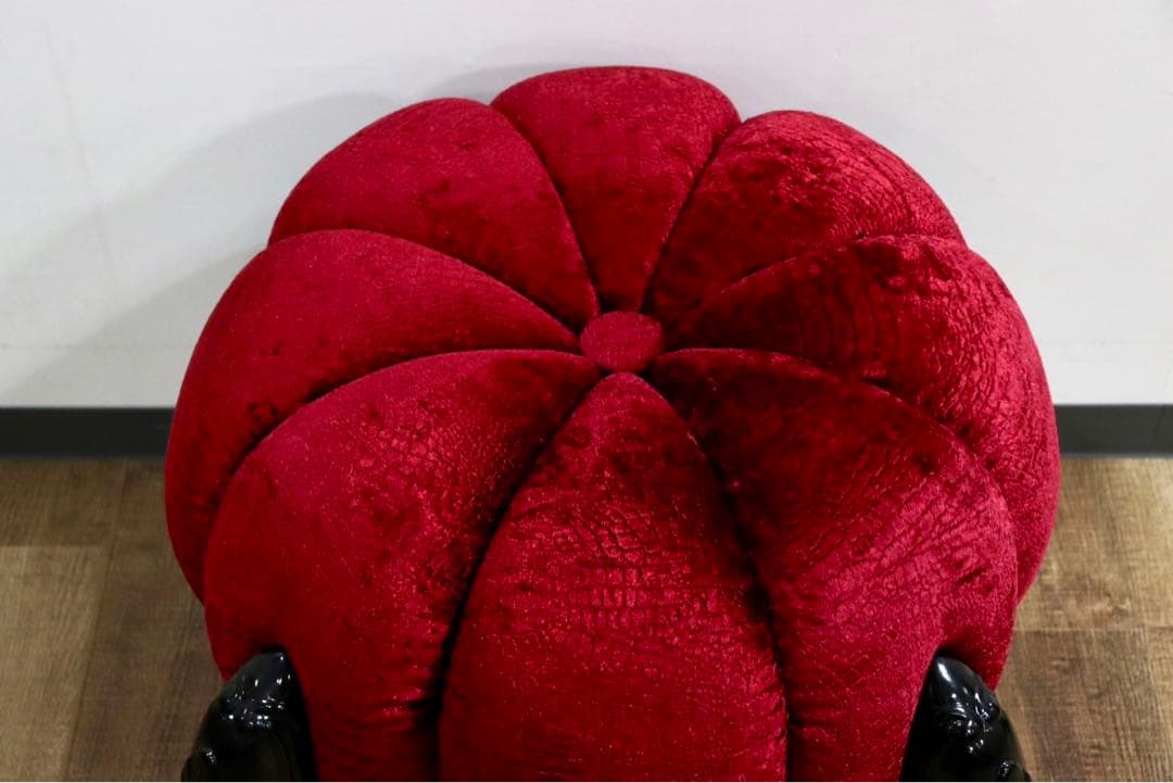 GMHH489G○パンプキンスツール アンティーク調 猫脚 ファブリ