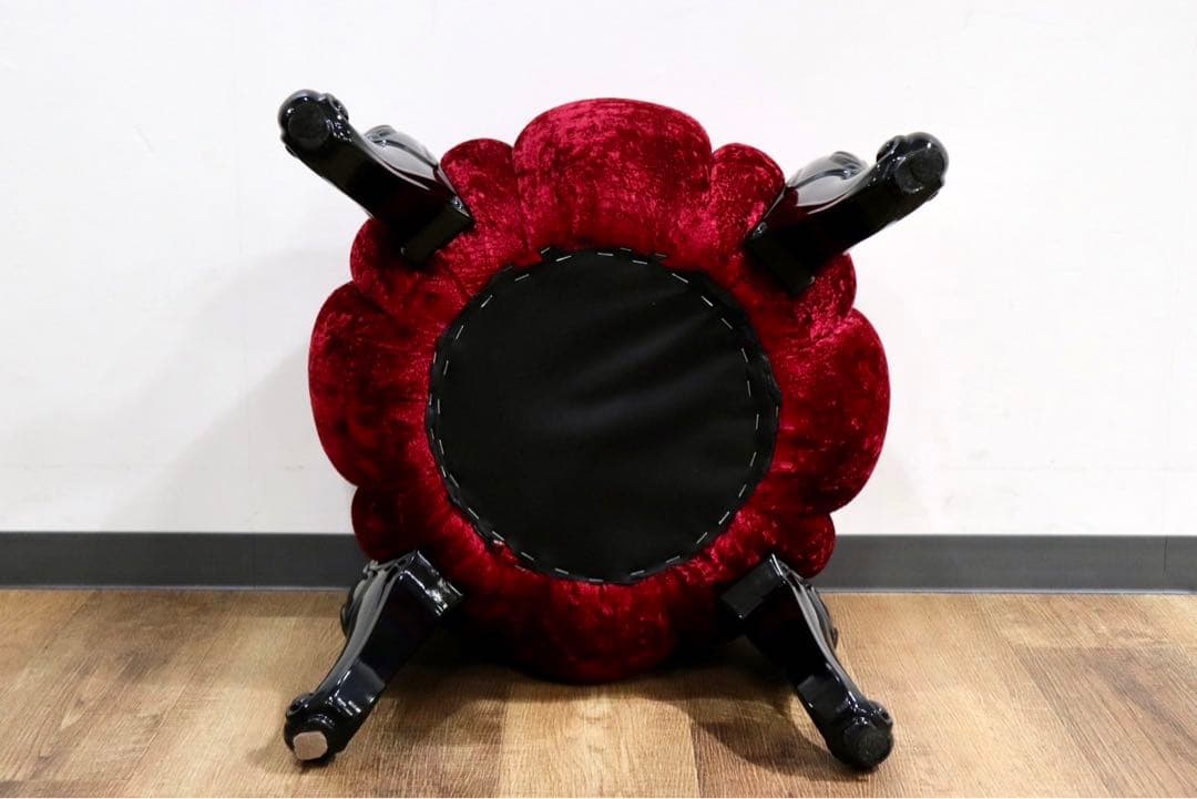 GMHH489G○パンプキンスツール アンティーク調 猫脚 ファブリ