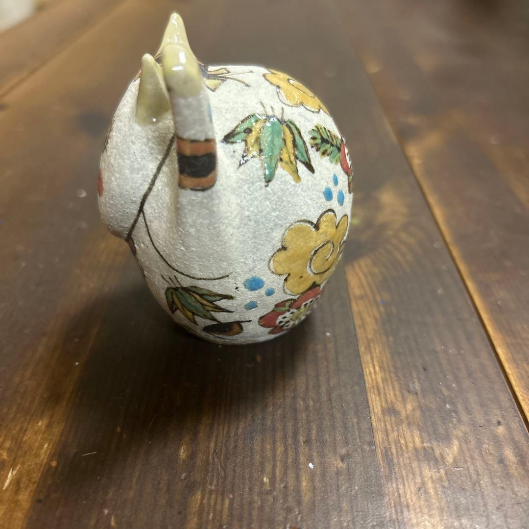 作家 陶芸作家 招き猫 手描き 左手上げ 商売繁盛 縁起物