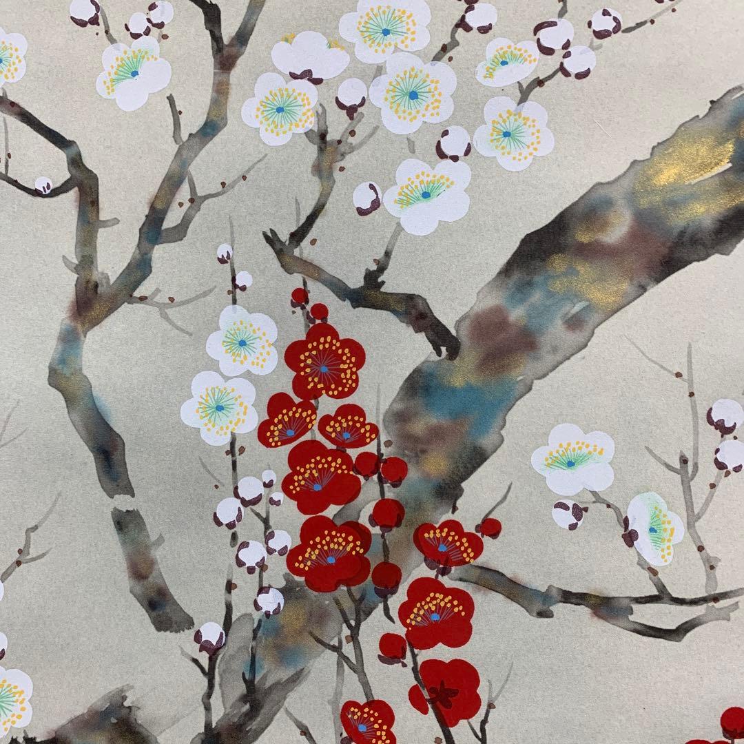 美品 掛け軸 坂本雅堂作 紅白梅小禽図 共箱 縁起物 花鳥 - メルカリ