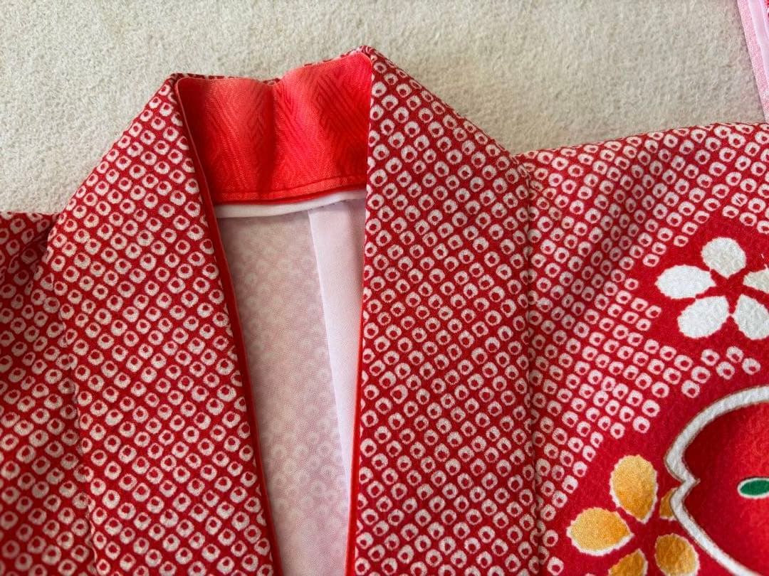 c*u様 美品 ７歳 七五三 お着物セット 作り帯 バッグ 草履 帯揚げ しごき