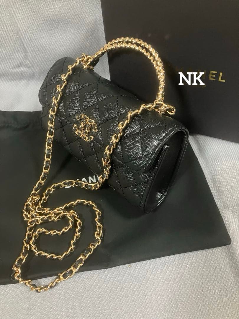 チェーンウォレット　シャネルノベルティ　ショルダーバッグ　VIP ブラック