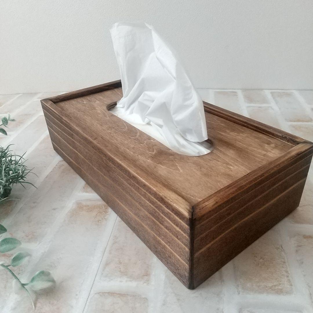 木製ボックスティッシュケース ハンドメイド29