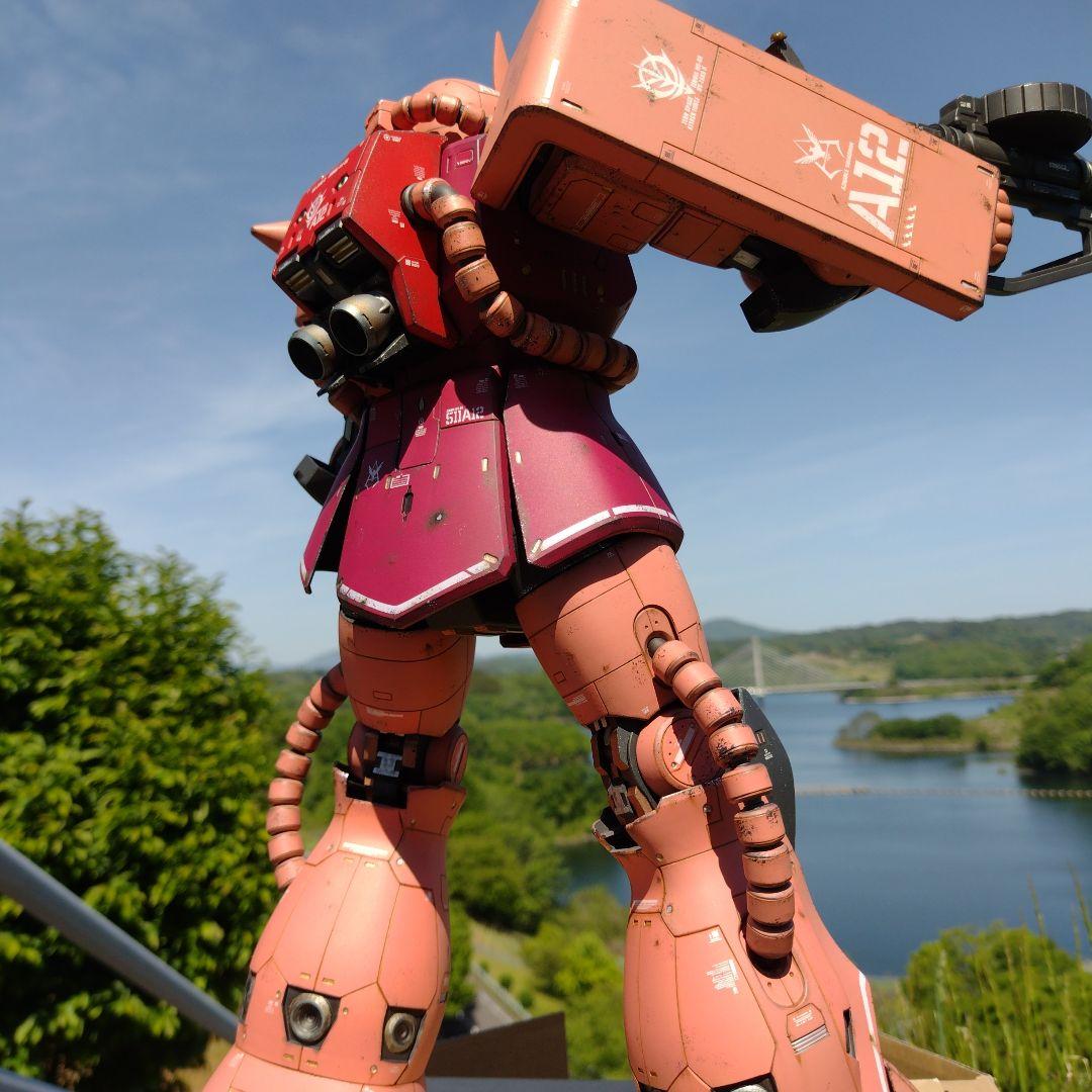 メガサイズ MS-06S シャア専用ザクⅡ 塗装済完成品 1/48 ガンプラ