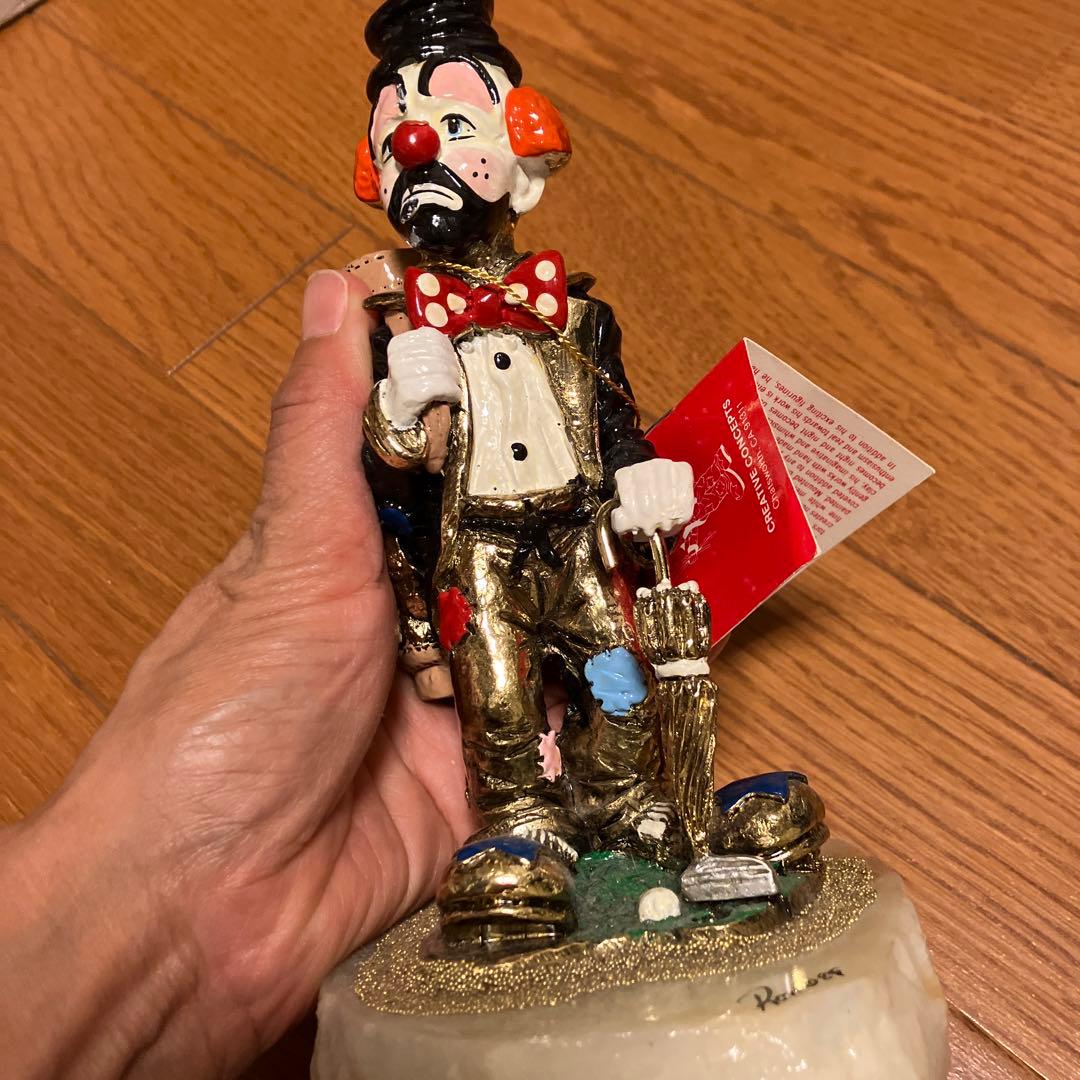 多色 陶器製 ピエロ像