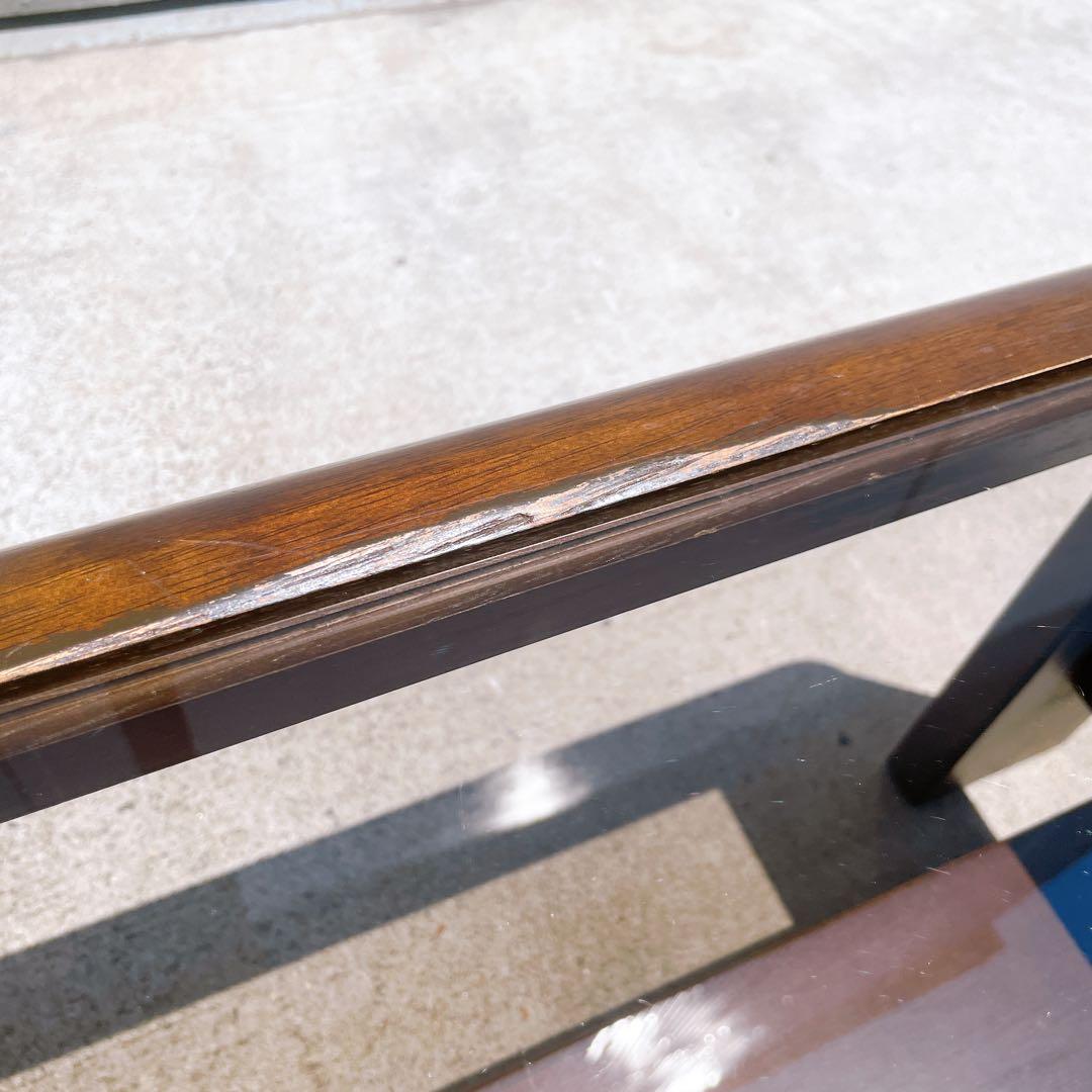 【送料込】maruni マルニ木工 レトロ ガラス天板 ローテーブル