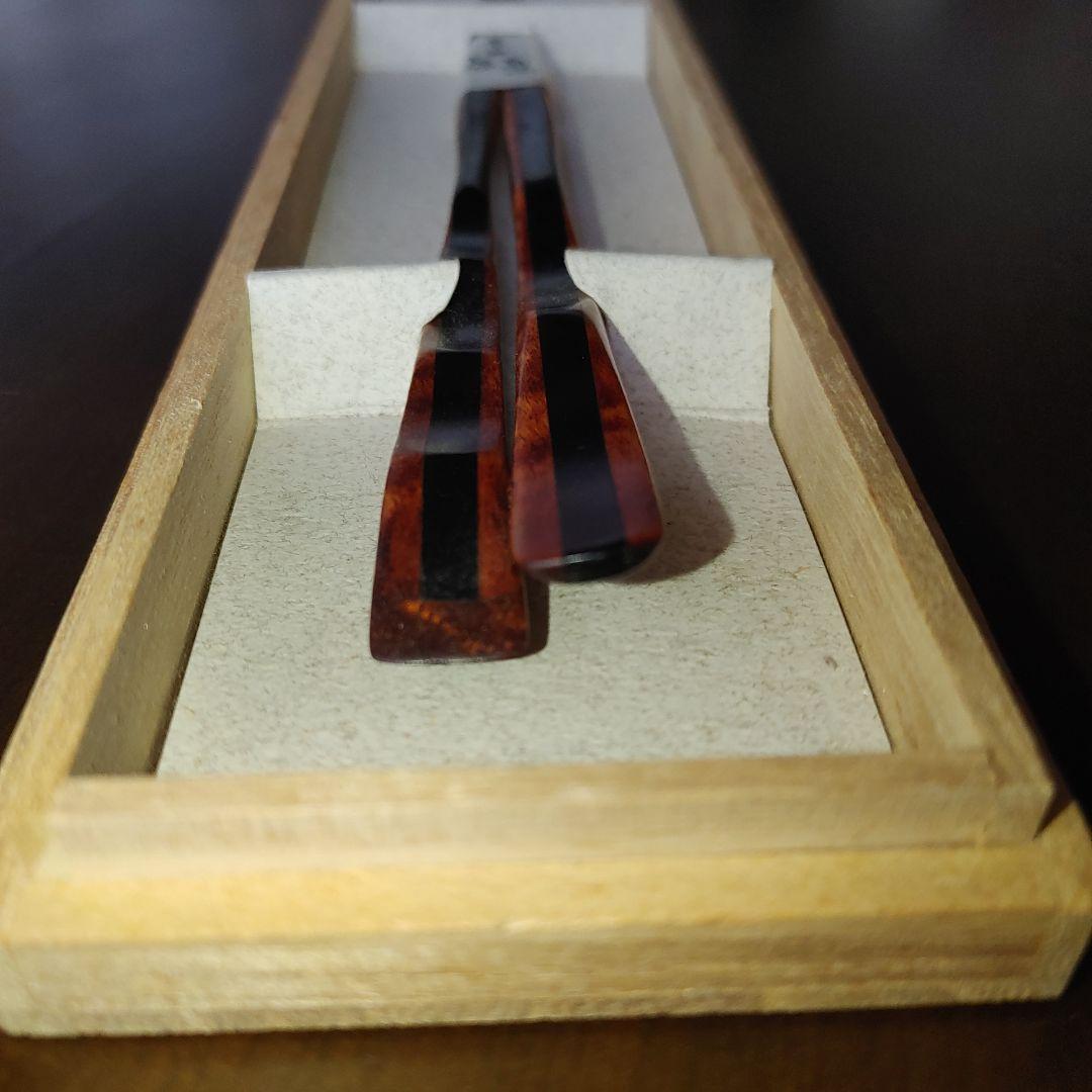 夏野　箸　小栗蔵太作　栃.黒檀