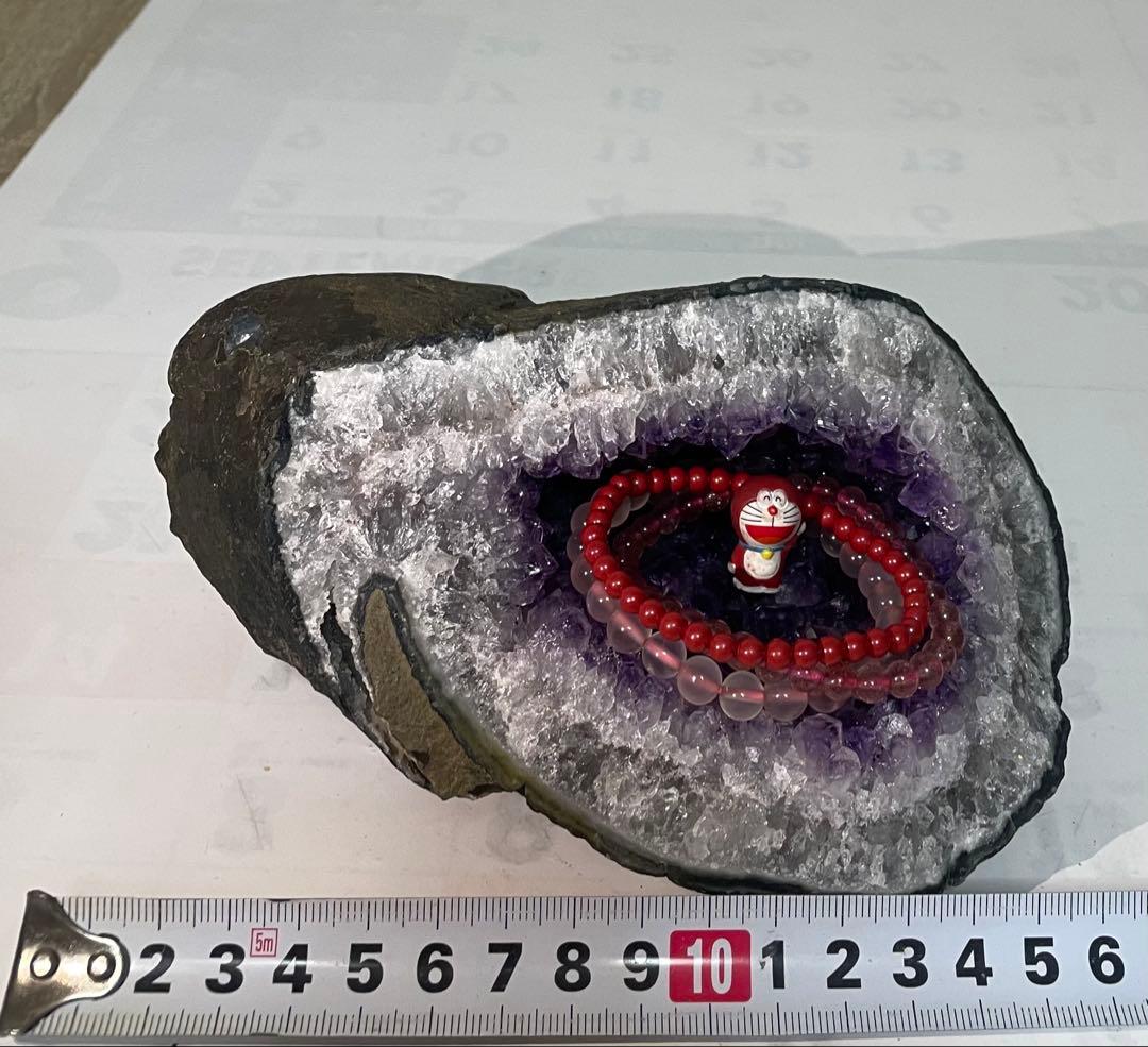 アメジストドーム マネーボックス 天然石パワーストーン 紫水晶 幸運 1.2kg