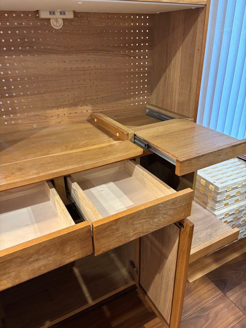 美品　食器棚　ホワイトオーク