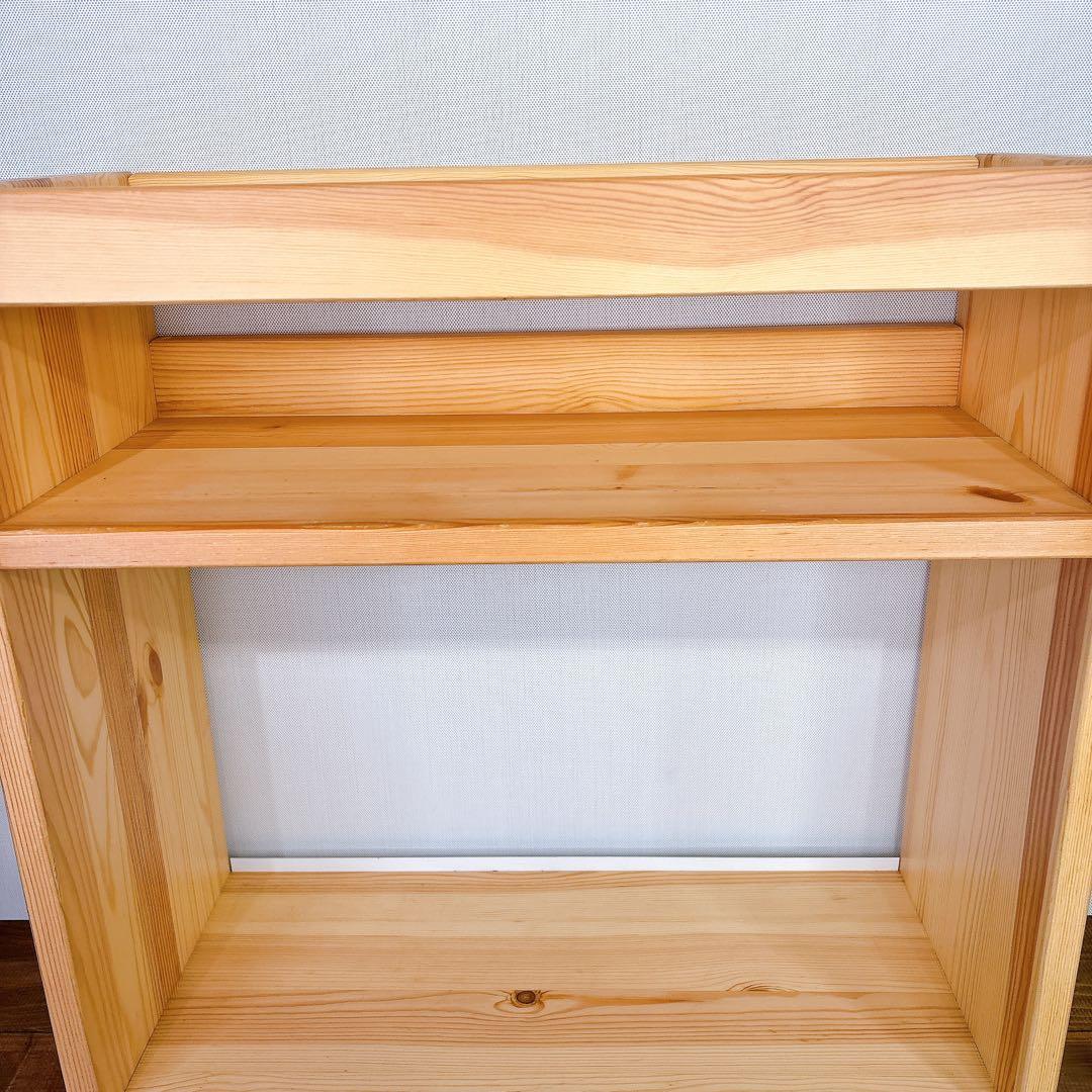 【良品】 無印良品 パイン材 デスクワゴン 幅55×奥行24×高さ57.5cm