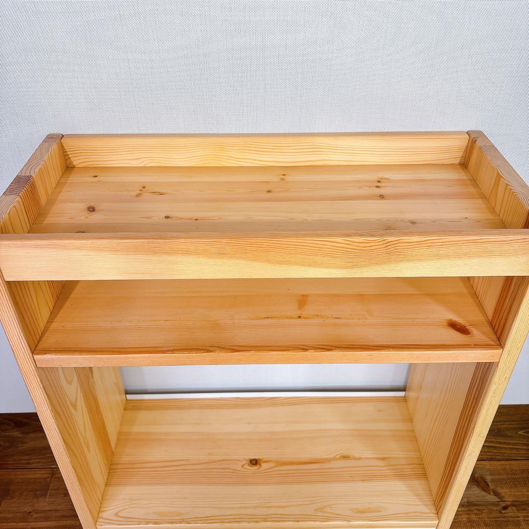 【良品】 無印良品 パイン材 デスクワゴン 幅55×奥行24×高さ57.5cm