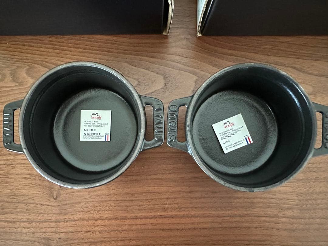 【新品】ストウブ　ピコ・ココット 10 cm ラウンド,ブラック　2個セット