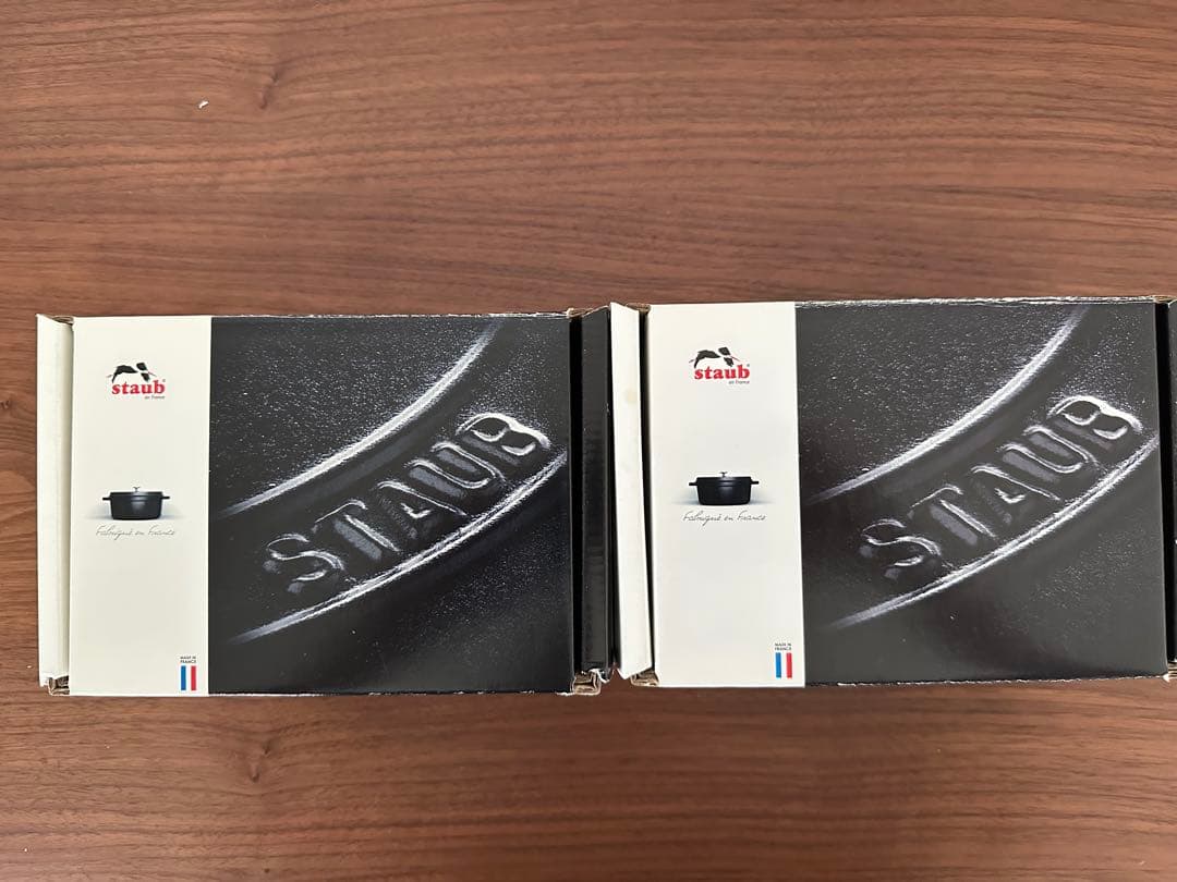 【新品】ストウブ　ピコ・ココット 10 cm ラウンド,ブラック　2個セット