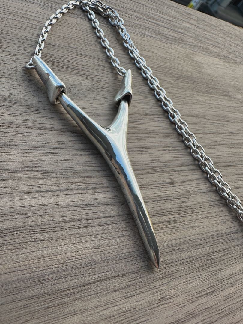 ハンドメイド Y字型 sv925ネックレス
