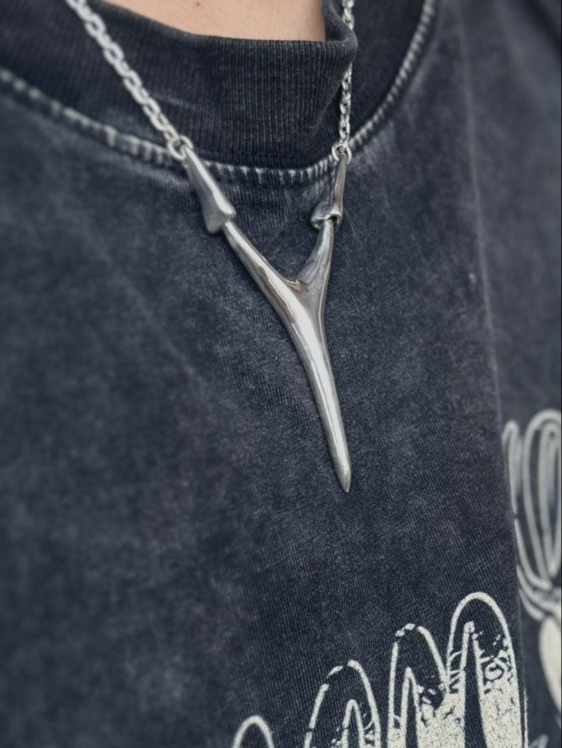 ハンドメイド Y字型 sv925ネックレス