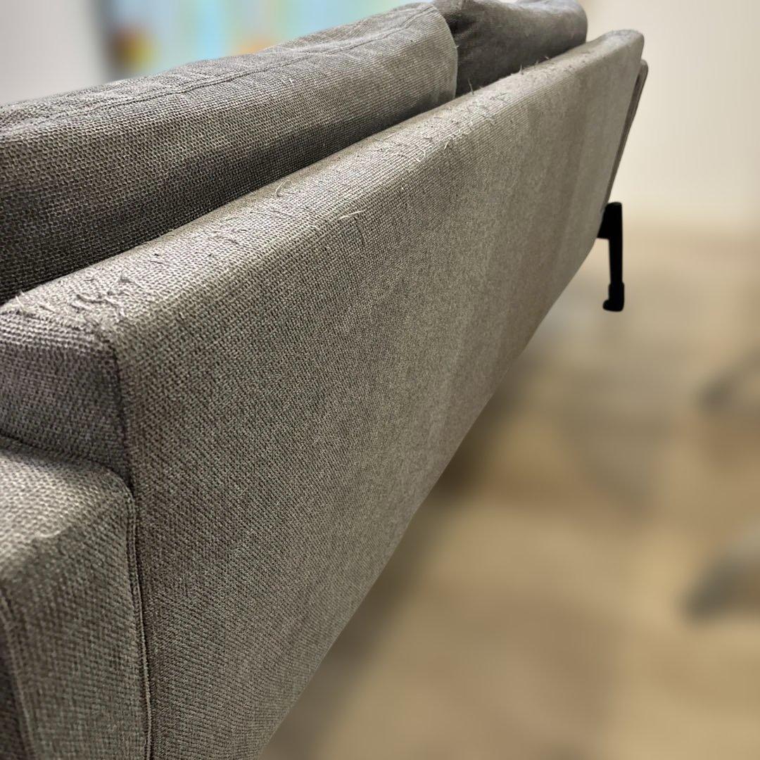 2人掛けソファ グレー 椅子 家具 送料込み