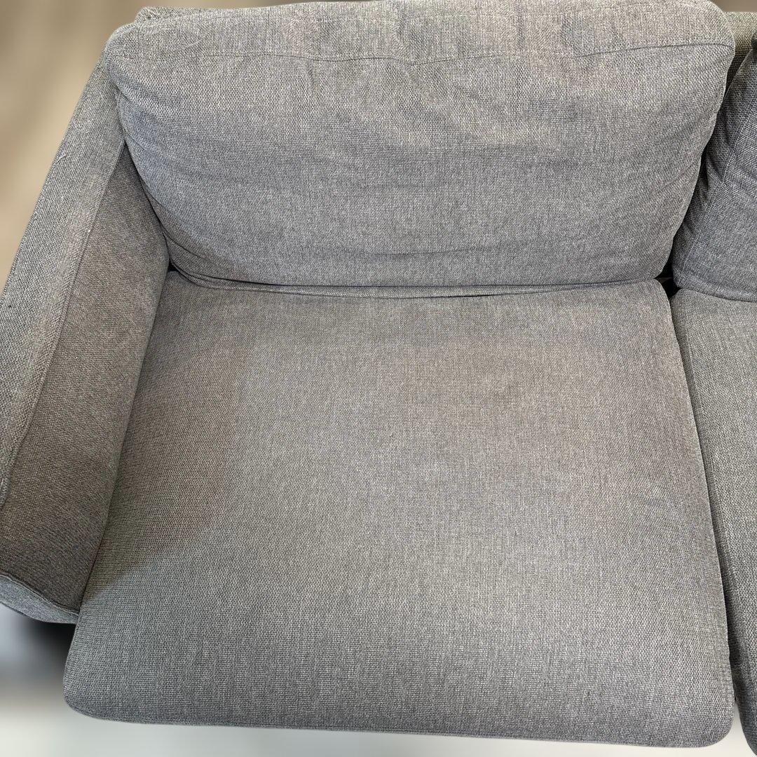 2人掛けソファ グレー 椅子 家具 送料込み