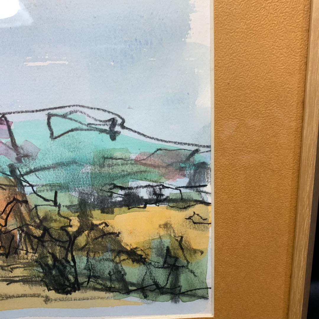 鎌田隆三　水彩画　真作　額装