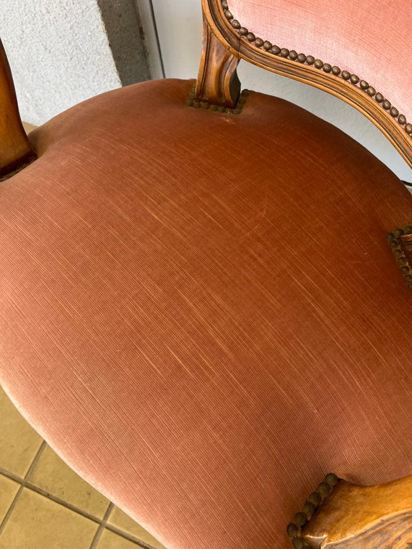 フランスアンティーク ファブリックチェア