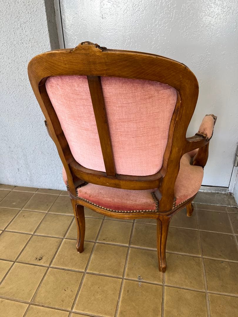 フランスアンティーク ファブリックチェア