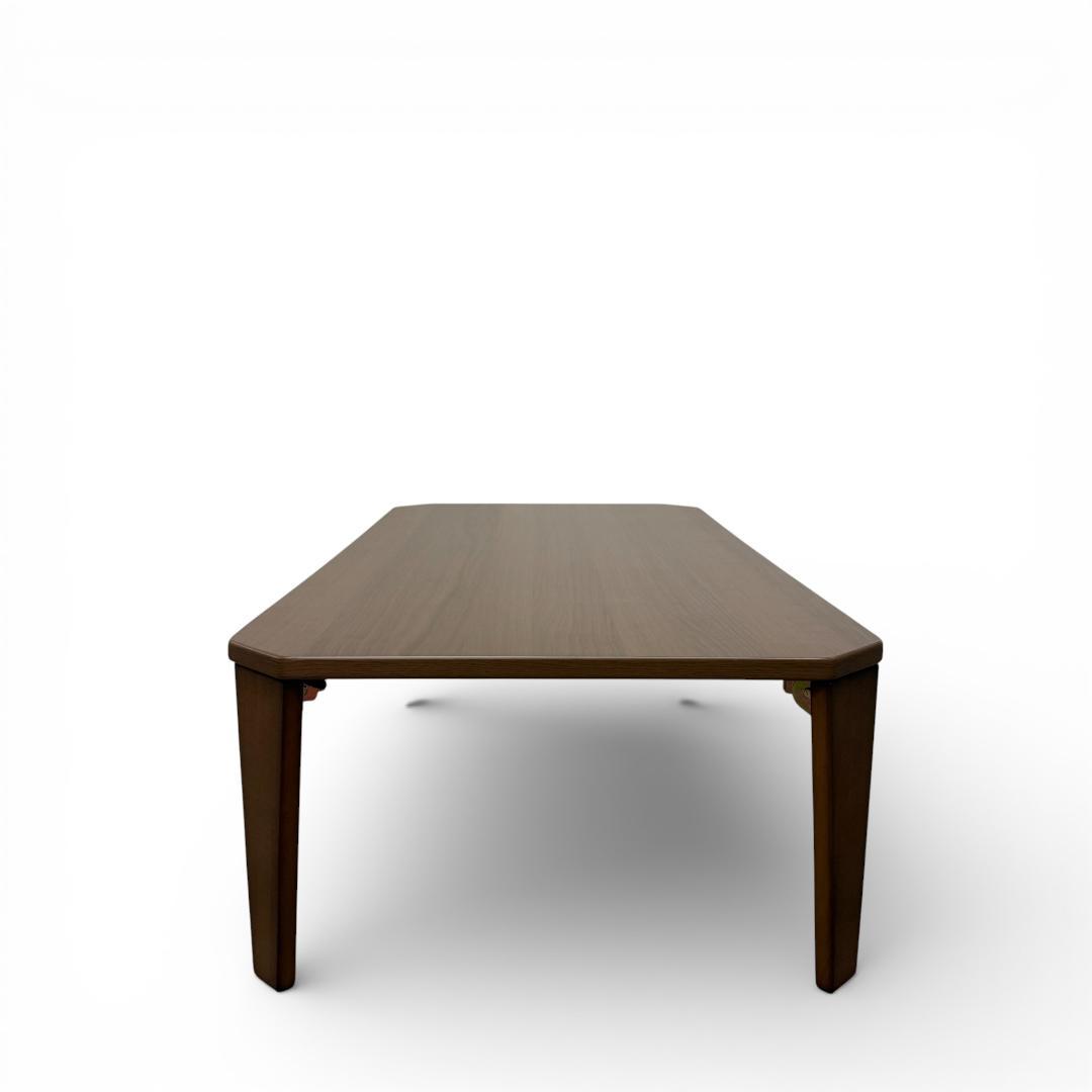 【新品・訳あり】幅 120cm 折りたたみ ローテーブル 角丸デザイン