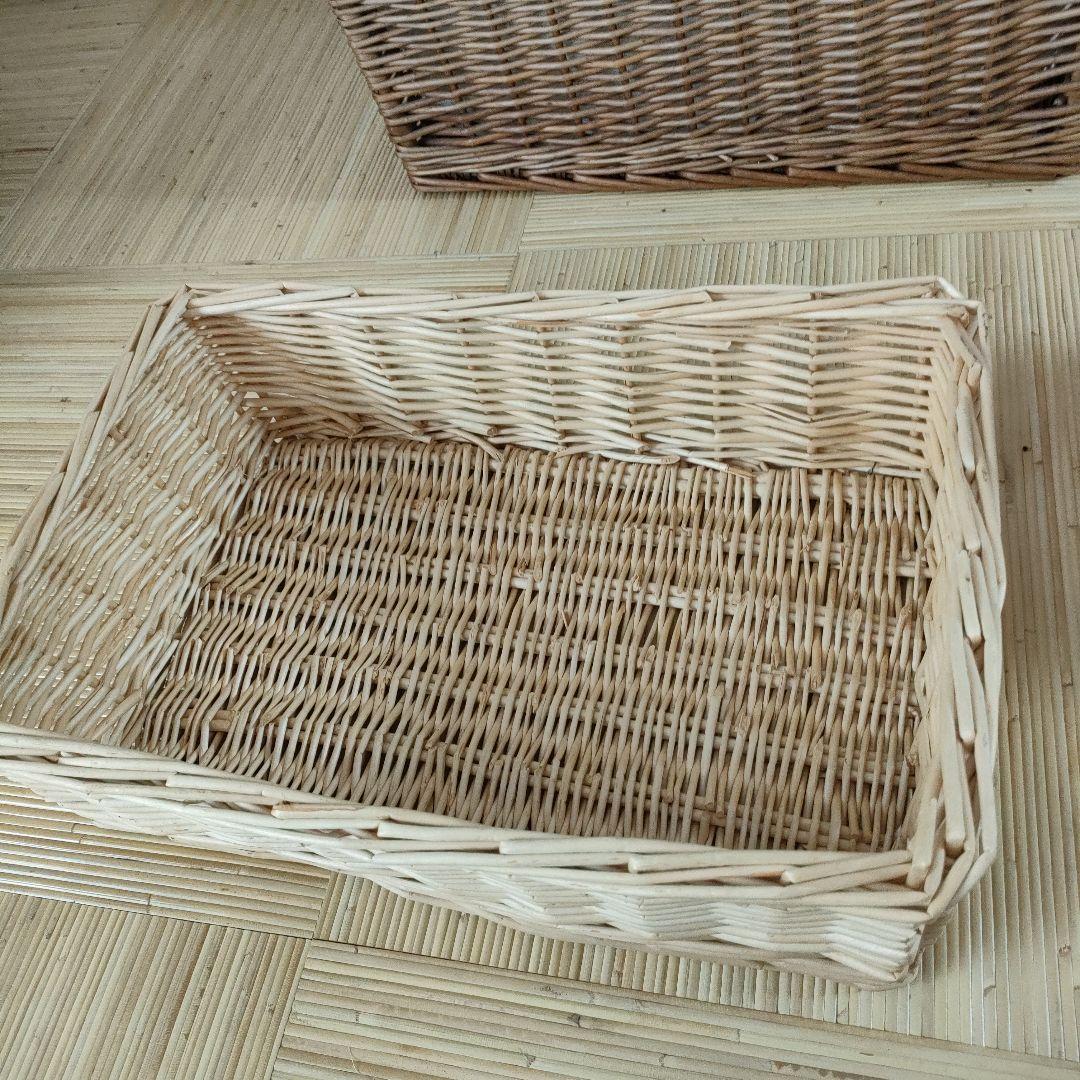 天然素材 蓋付きバスケット 5個セット