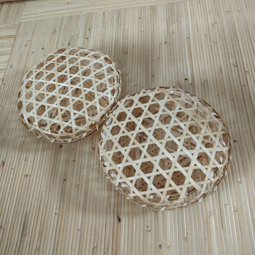 天然素材 蓋付きバスケット 5個セット