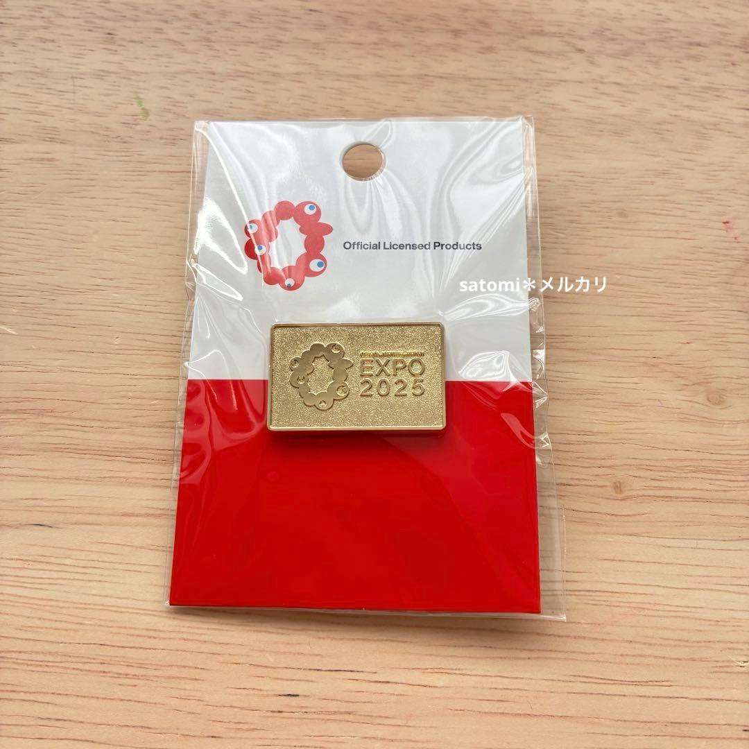 大阪関西万博 EXPO2025 ピンバッジ ロゴマーク ヨコ組み ゴールド ⑨