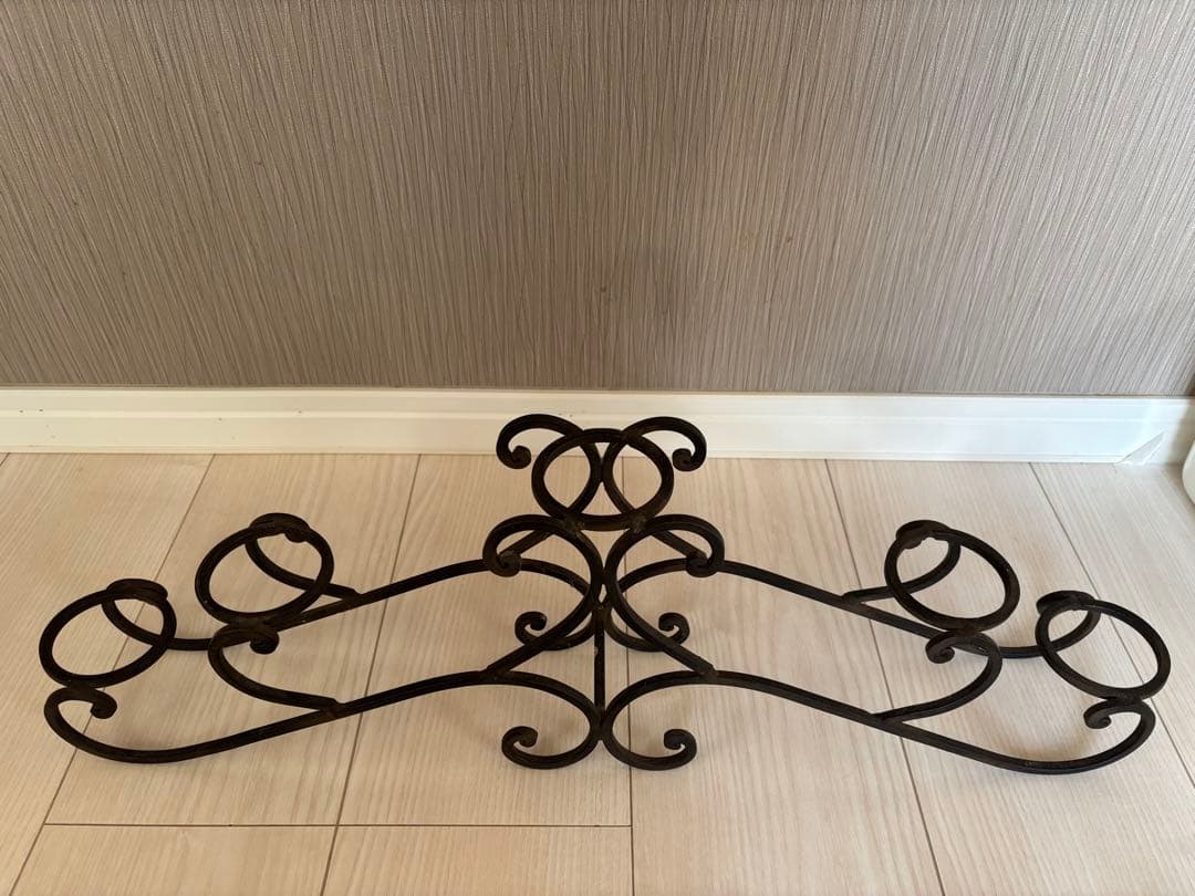 アイアン　ガラスカップ5個付　キャンドルホルダー　アイアンインテリア　クリスマス