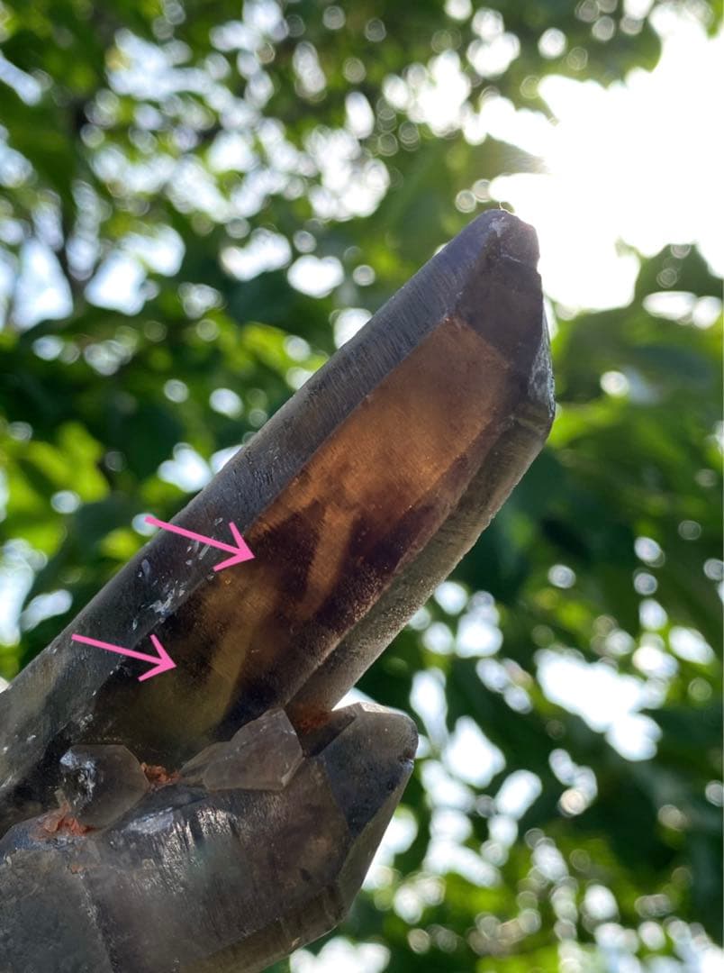 モリオン　ダブルポイント　タビュラークリスタル　ファントム　天然石　ワンド