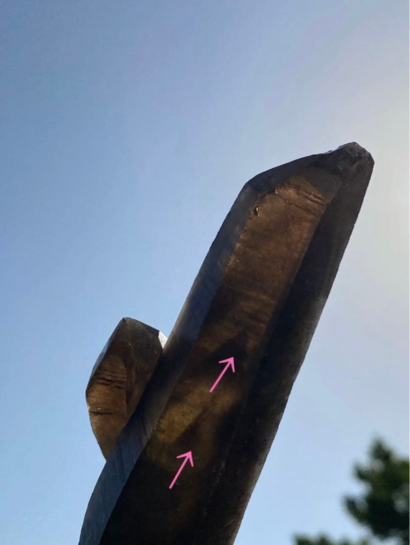 モリオン　ダブルポイント　タビュラークリスタル　ファントム　天然石　ワンド