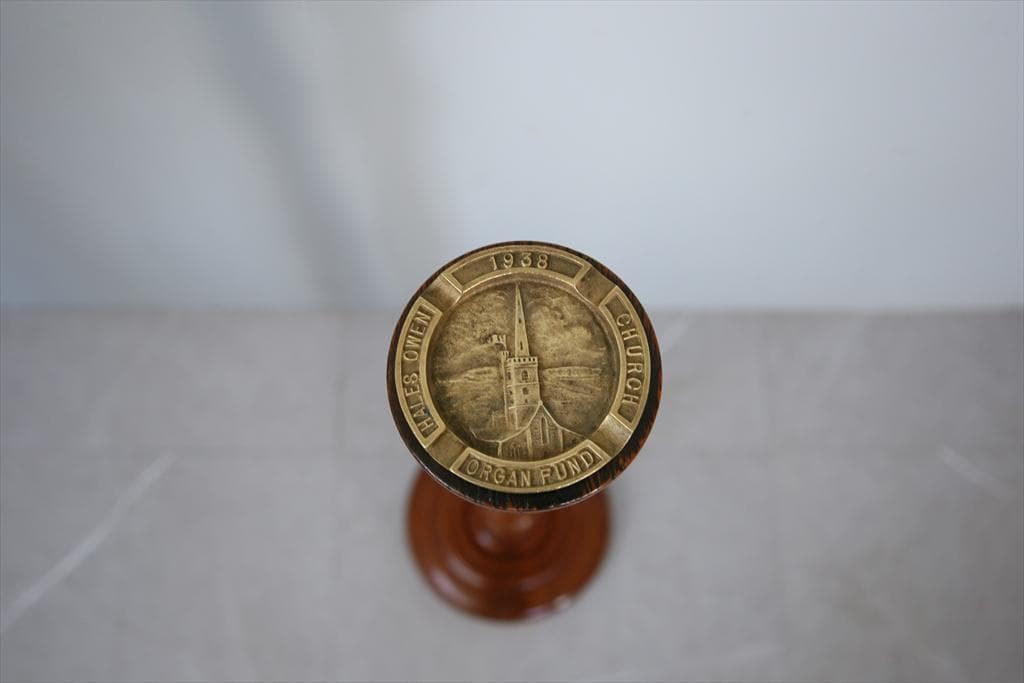 英国アンティーク木製スモーカーズスタンド/灰皿アシュトレイ/タバコ