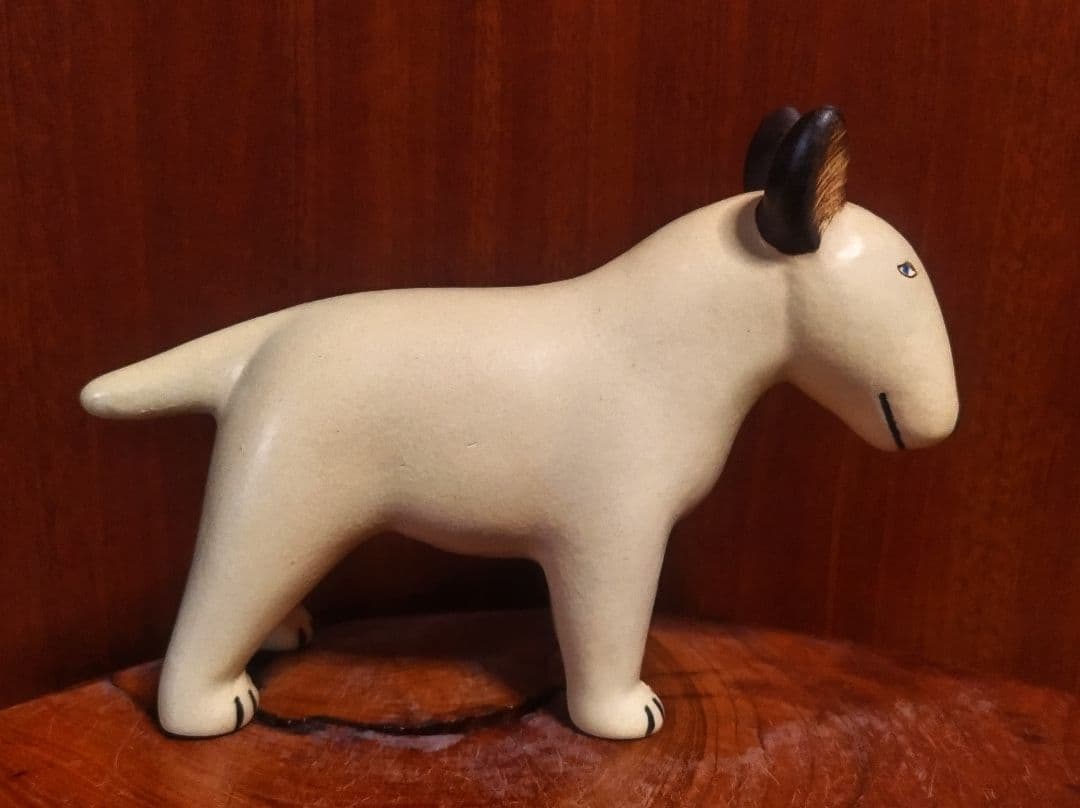 リサラーソン ケンネルブルテリア 左目ブチ 北欧 美品