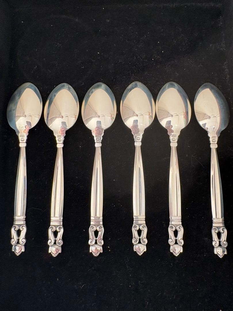 ジョージジェンセン　純銀　スプーンセット 6本入り