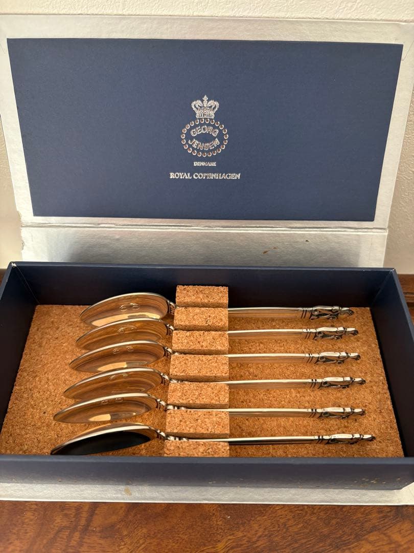 ジョージジェンセン　純銀　スプーンセット 6本入り