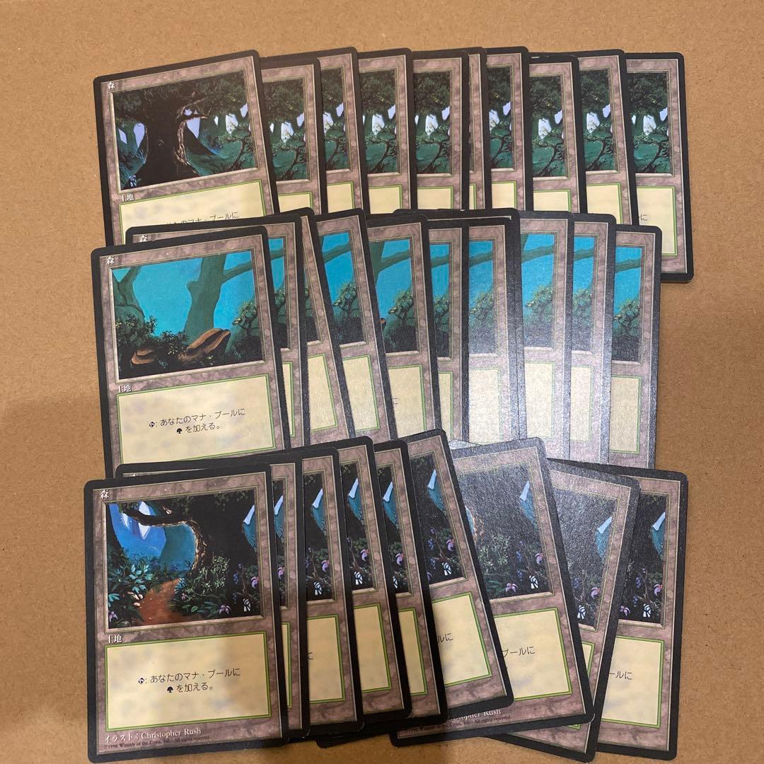 MTG 4版 日本語 黒枠 基本土地 119枚