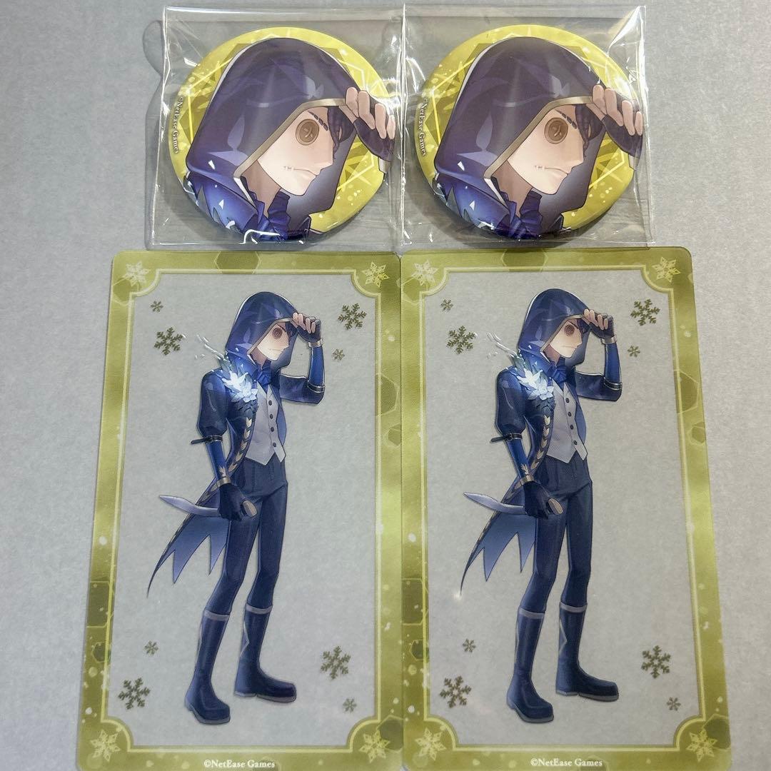 第五人格 雪まつり 缶バッジ&クリアカード 傭兵 ナワーブ・サベダー