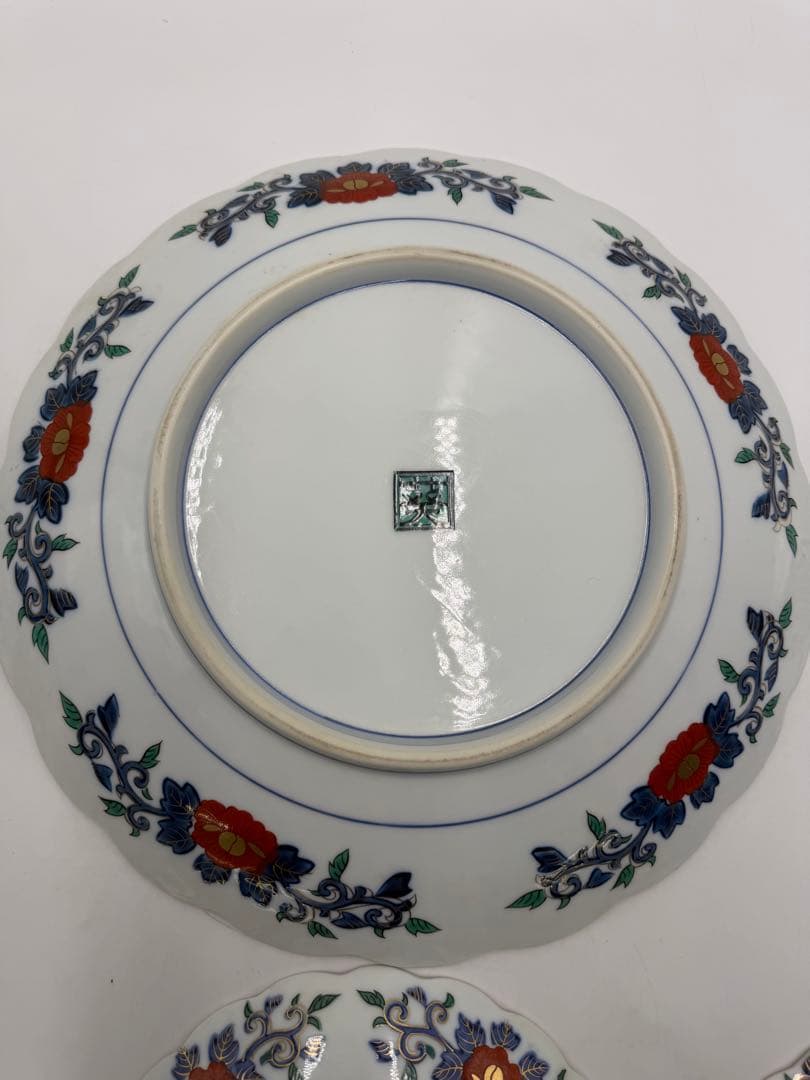 有田焼 極彩古伊万里 和皿揃い 銘々皿 5枚 大皿 1枚 金彩