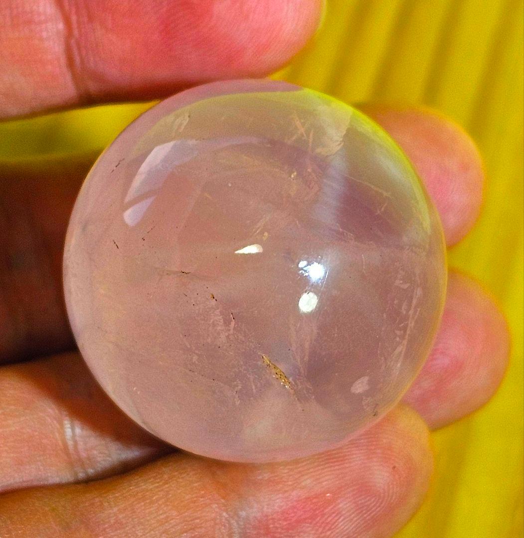 約50g以上あり‼️マダガスカル産 スターローズクォーツ 丸玉