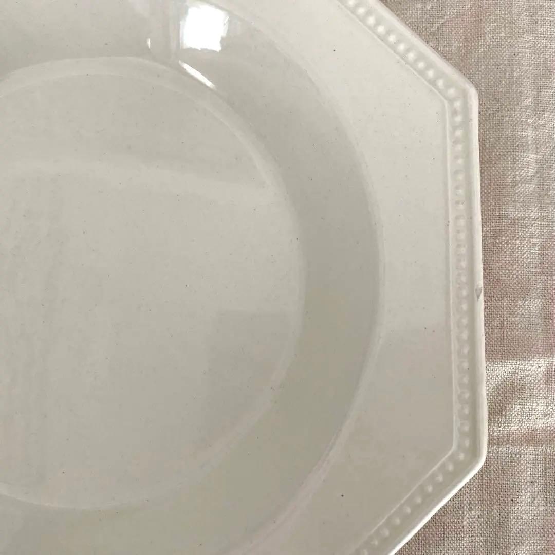クレイユエモントロー オクトゴナル octogonale 深皿　パール　美品