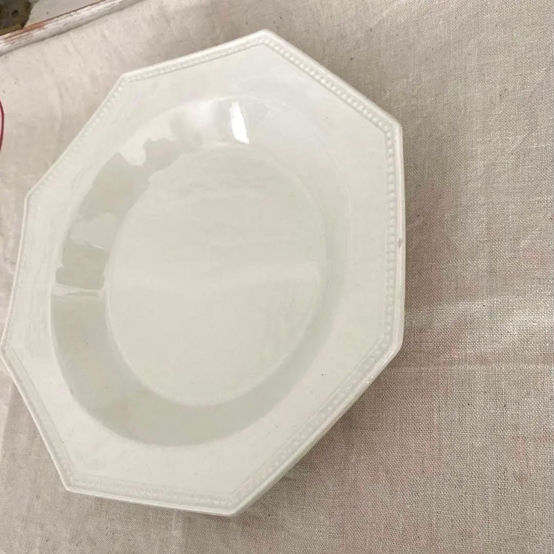 クレイユエモントロー オクトゴナル octogonale 深皿　パール　美品