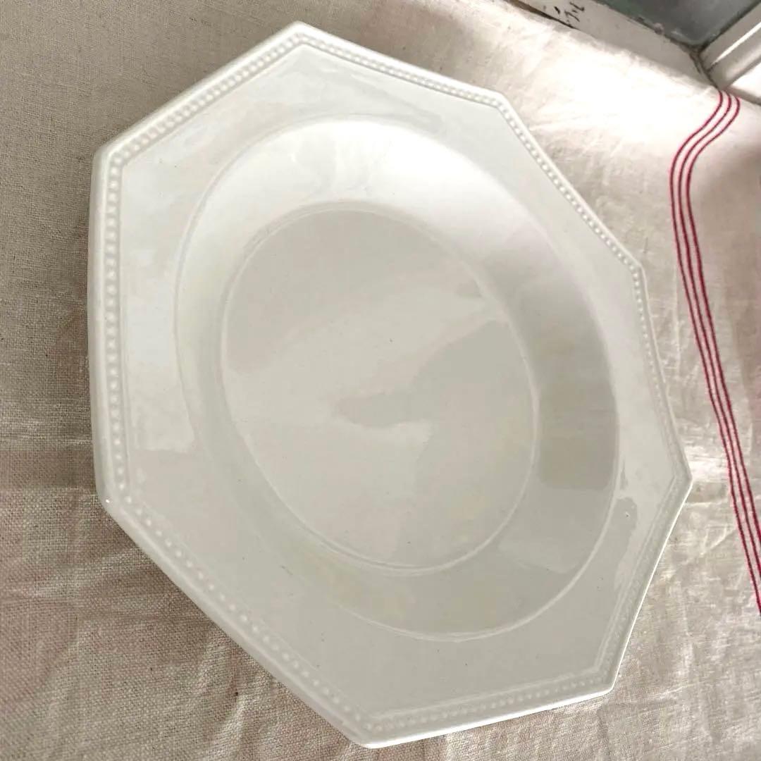 クレイユエモントロー オクトゴナル octogonale 深皿　パール　美品