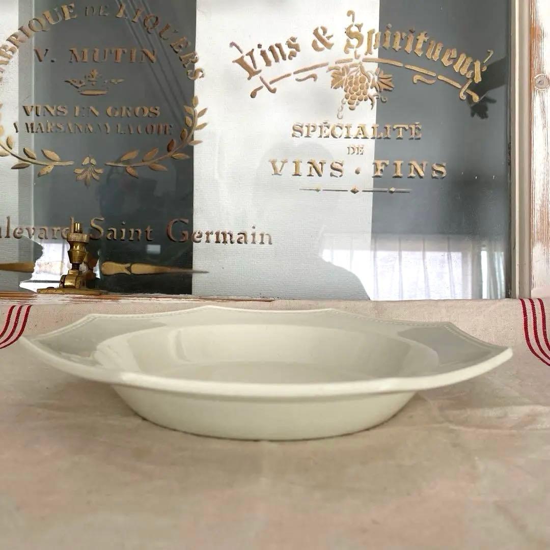 クレイユエモントロー オクトゴナル octogonale 深皿　パール　美品