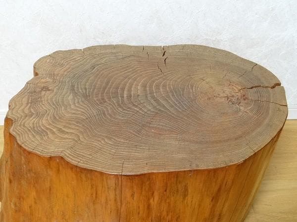 希少 アンティーク 天然木 丸太 切り株 椅子 腰かけ テーブル インテリア