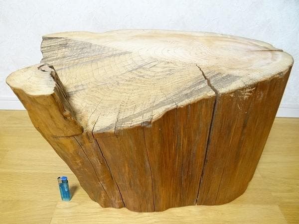 希少 アンティーク 天然木 丸太 切り株 椅子 腰かけ テーブル インテリア