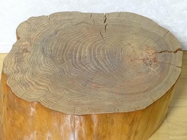 希少 アンティーク 天然木 丸太 切り株 椅子 腰かけ テーブル インテリア